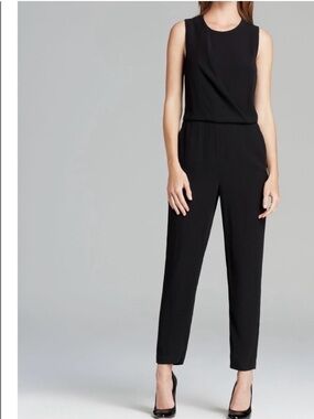 NWOT Theory Diamine Register Black Pant jumpsuit